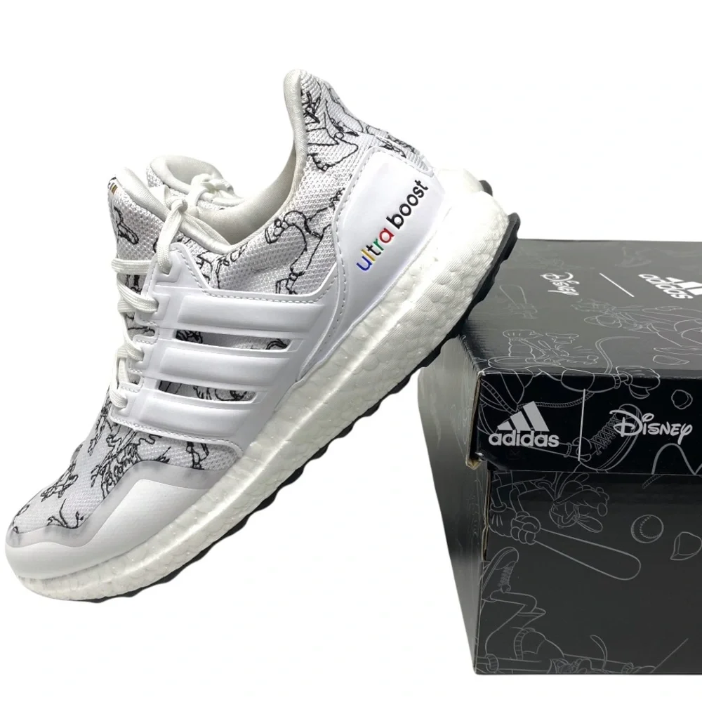 ADIDAS Ultraboost DNA x Disney Sneaker Youth Size 7, Women’s Size 8 in White - Picture 10 of 13